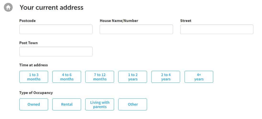 Drafty loans application page
