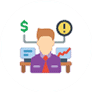 Depictio of man thinking of money and risks illustrating a Registered Investment Advisor | Learnbonds